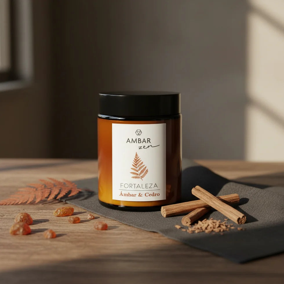 bougie collection zen "ambar & cèdre"