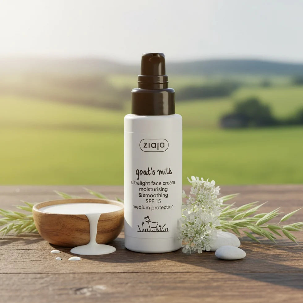 🐐✨ Crème Visage Ultra Légère Lissante SPF15 au Lait de Chèvre Ziaja ✨🐐