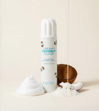 Mousse de douche fouettée coco ultra-gourmande