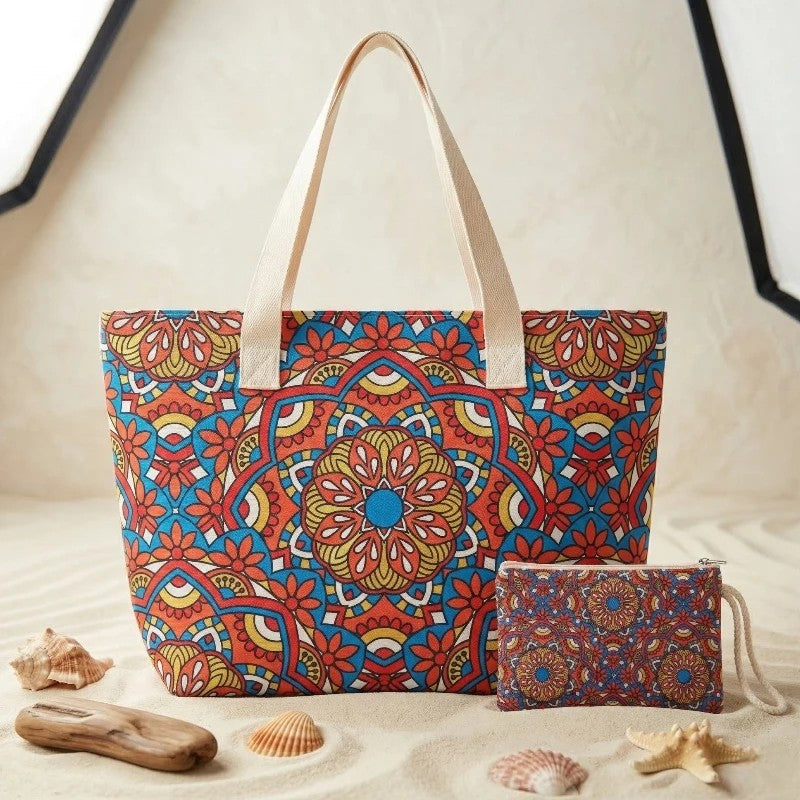 Sac de plage multicolore🏖️🌴