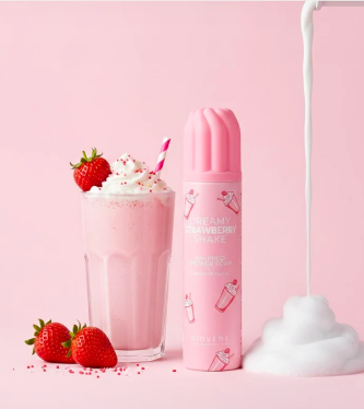 🍓 Mousse de douche fouettée à la fraise ultra-gourmande