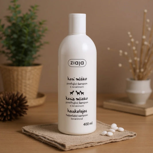 Shampoing Fortifiant à la Kératine et Au Lait de Chèvre - Maxi format 400ml- Ziaja