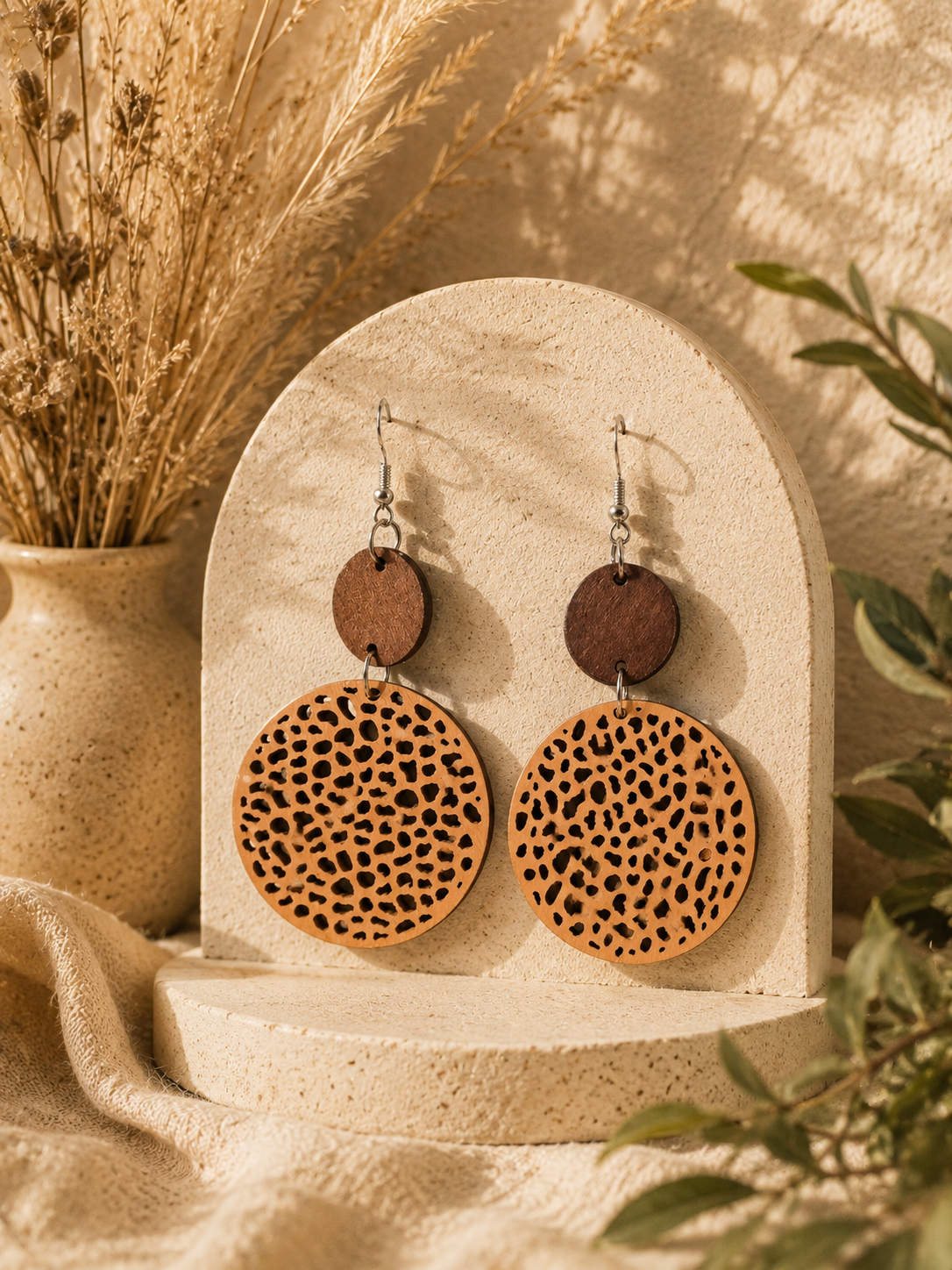 ✨ Boucles d’oreilles bohème léopard ✨