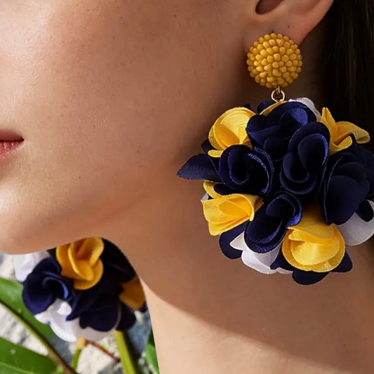 🌼 Boucles d’oreilles “Sunset Bloom” – Volume & élégance solaire