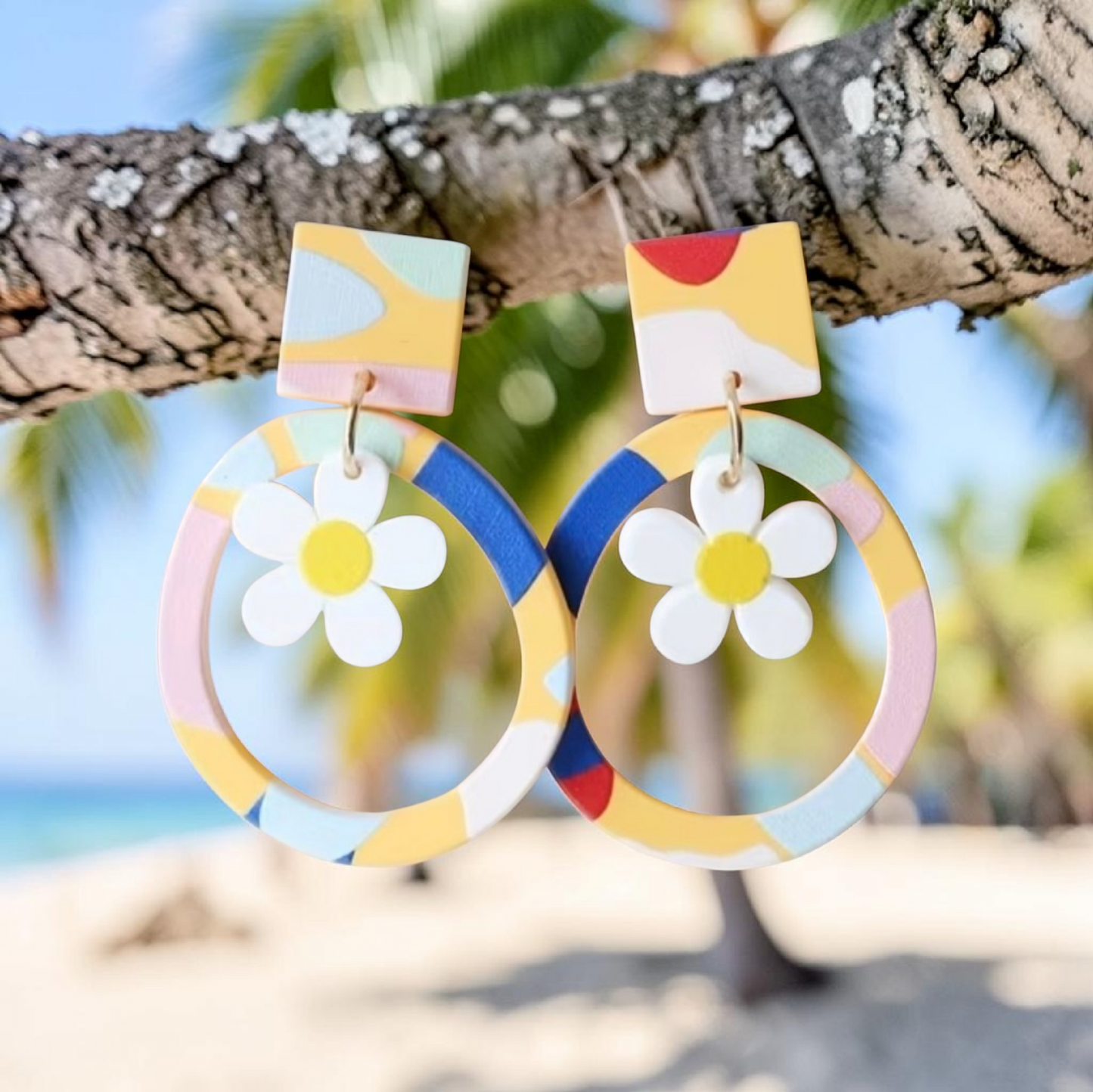 🌼 Boucles d’oreilles “Daisy Pop” – Fraîcheur & bonne humeur