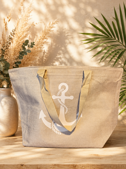 Sac de plage beige